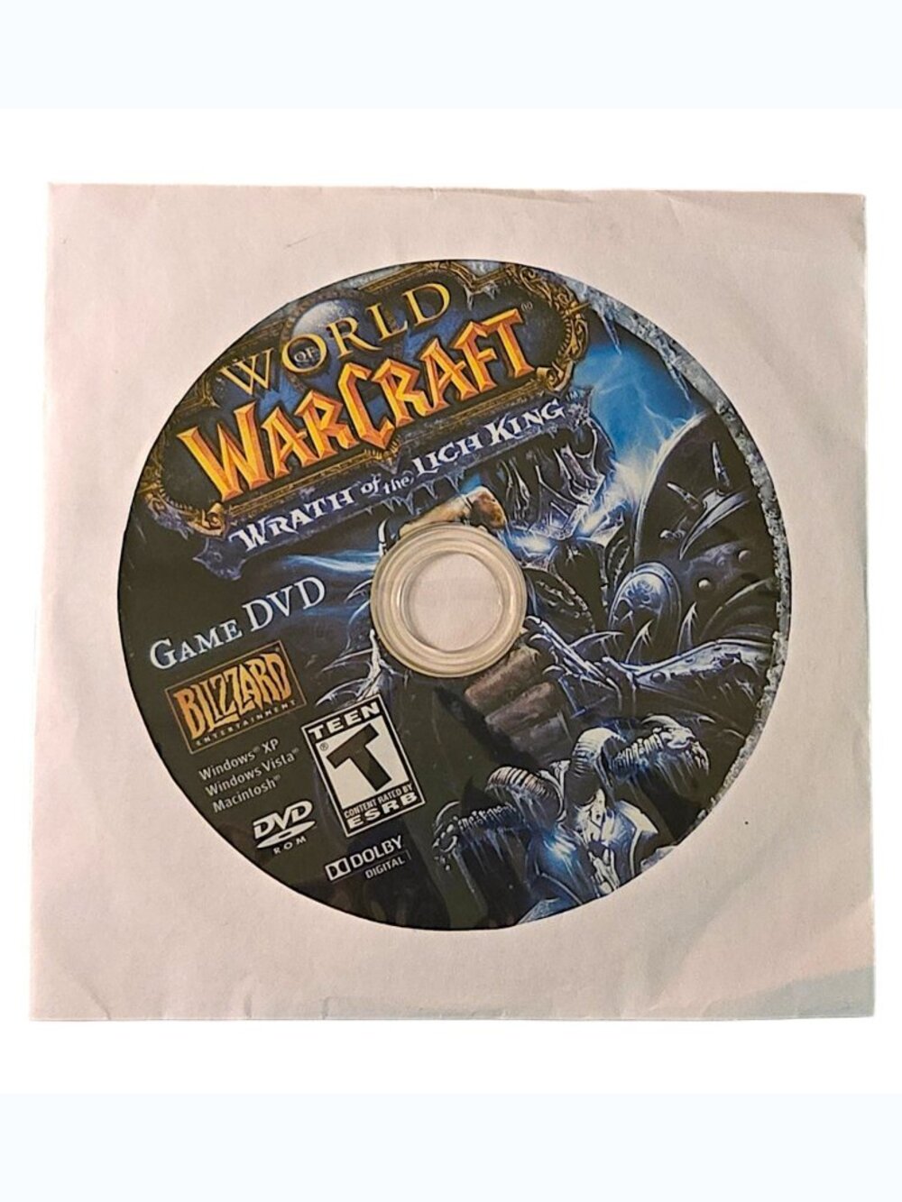 World of Warcraft Wrath of the Lich King PC DVD ROM 2008 Blizzard Game Only